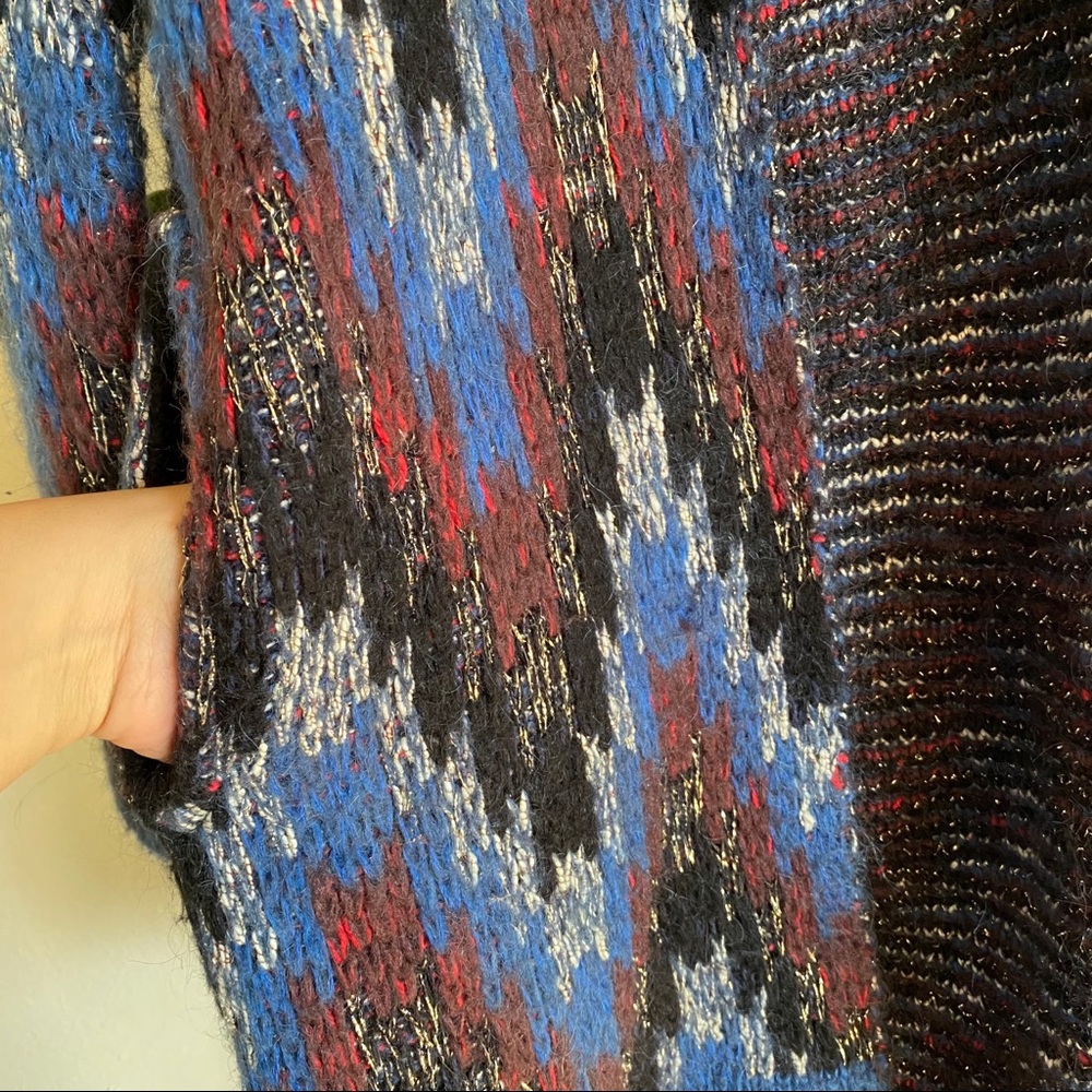 MAJE knitwear intarsia-knit zig zag cardigan coat - Picture 7 of 11